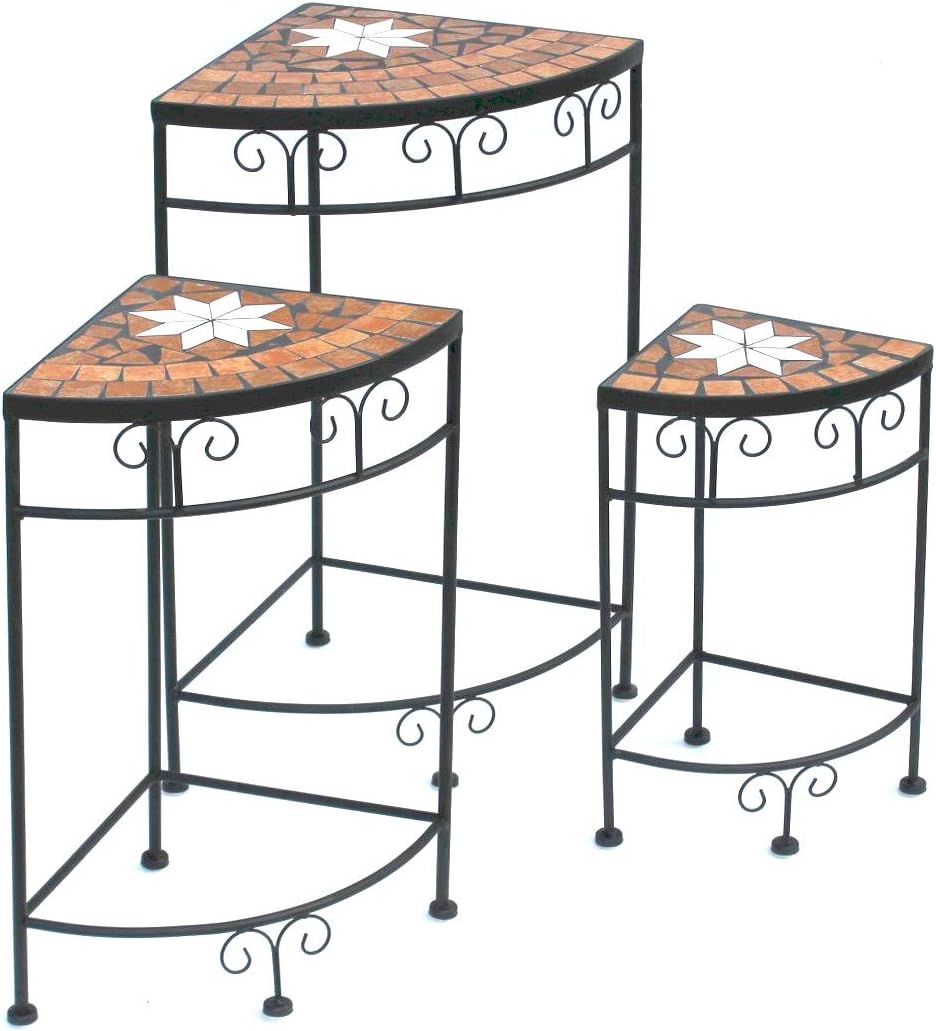 3er-Set Blumenhocker Mosaik Merano