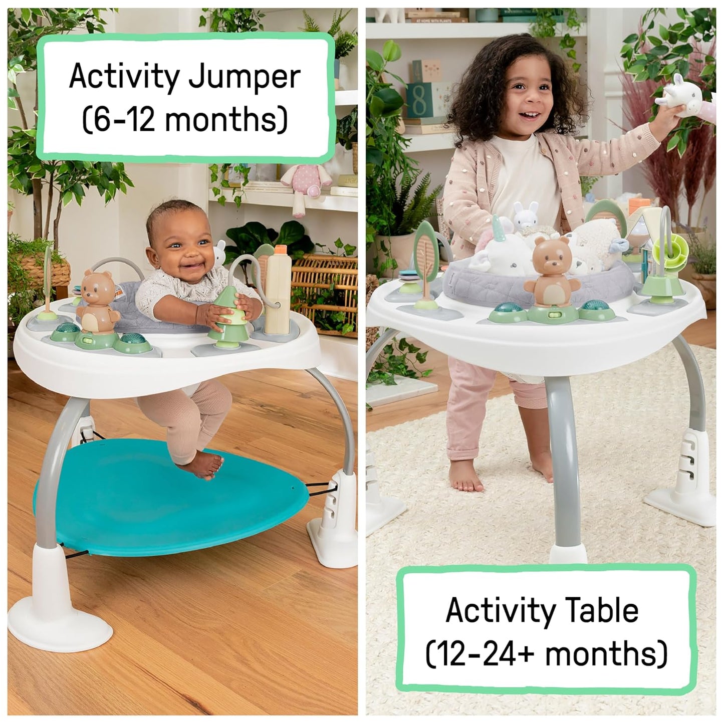 2-in-1 Aktivitätscenter mit 11 Aktivitäten, 1 Spring & Sprout