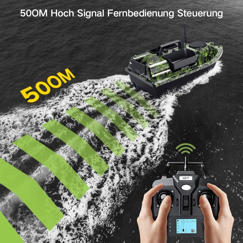 Bait Boat 6 Futterboot zum Karpfenangeln mit GPS und 3 Katapultbuchten, Bait Boat 6