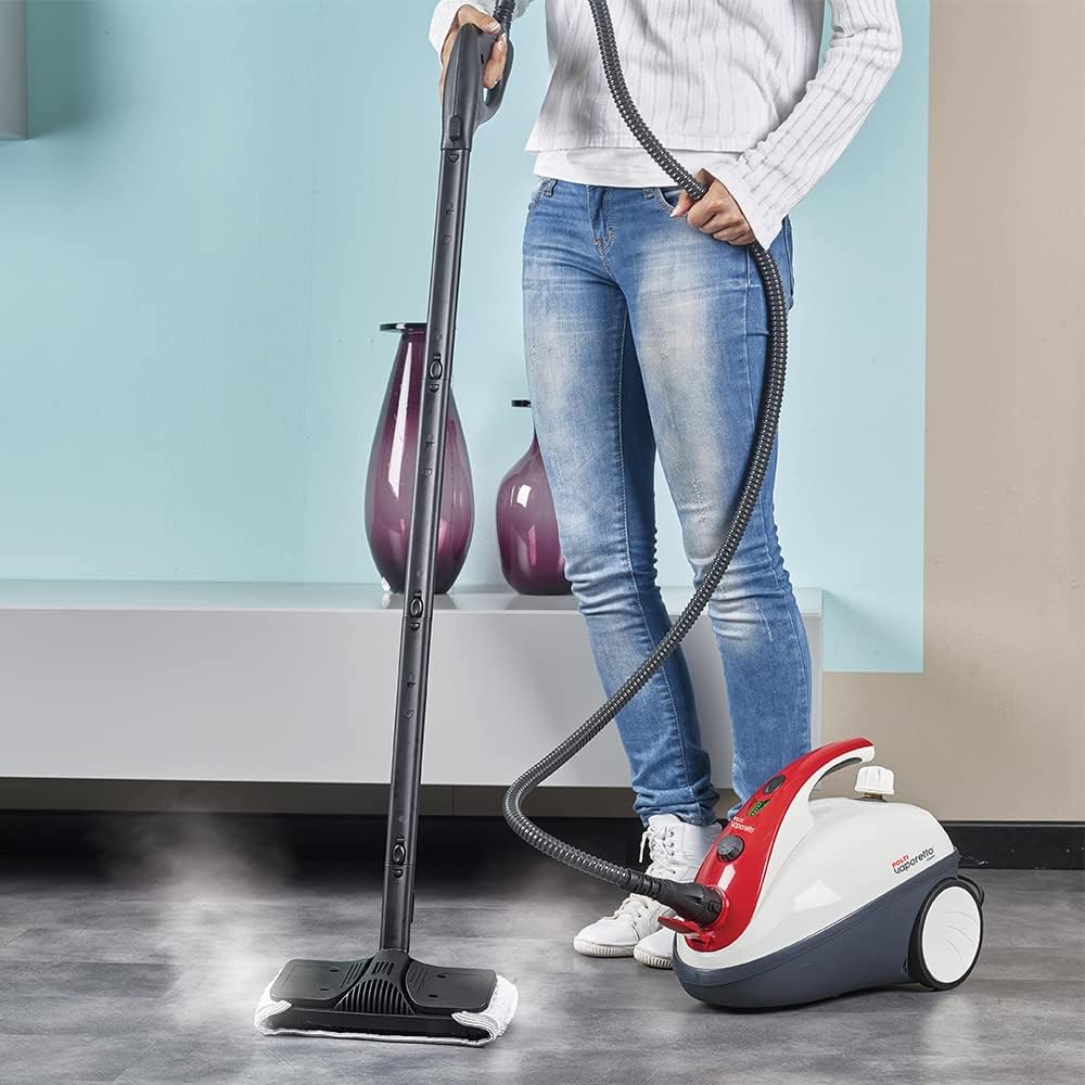 Dampfreiniger Vaporetto Smart 30 R mit Druckkessel und Sicherheitsverschluss, Rot/Weiss