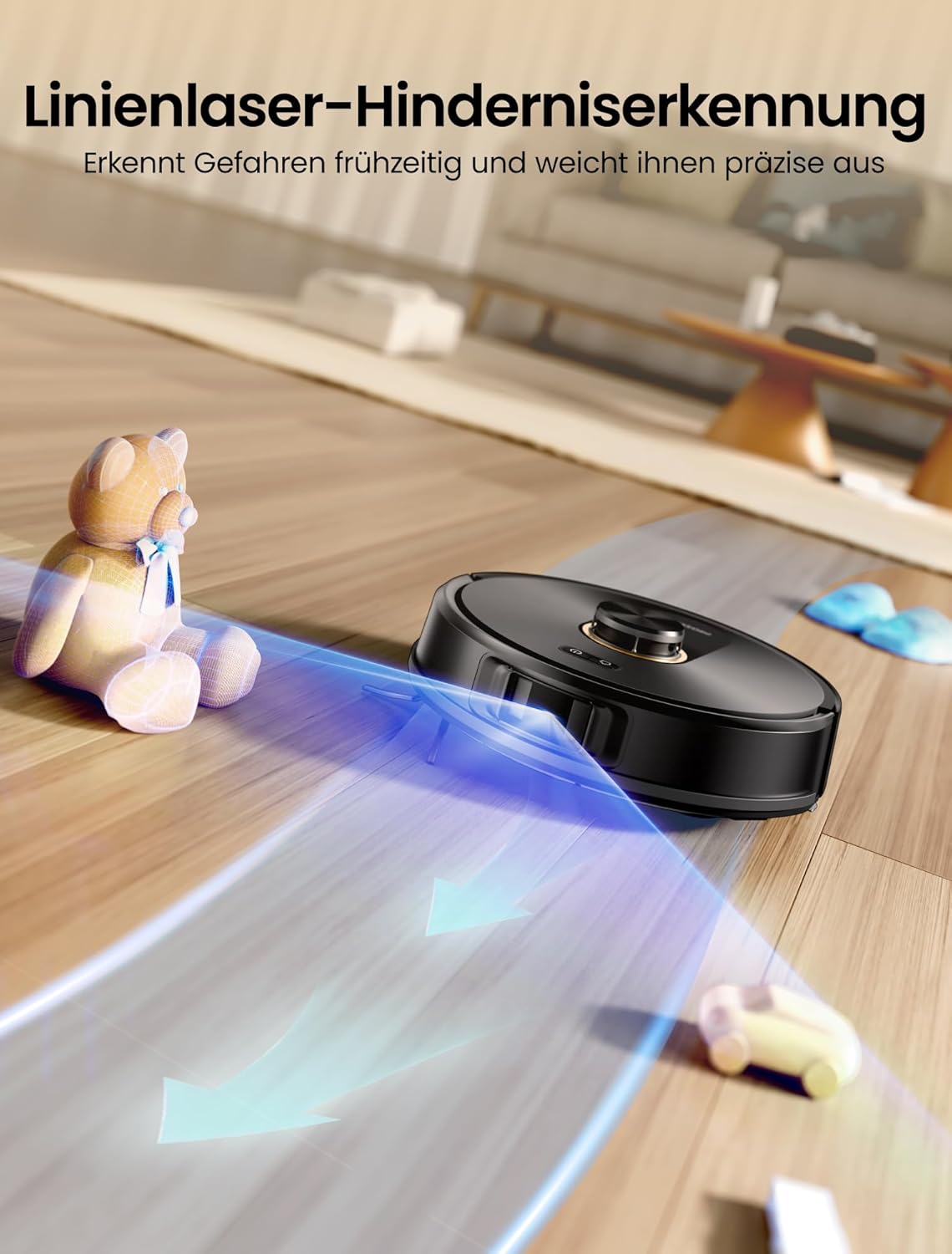 Q20 Plus Saugroboter mit Wischfunktion, L Schwarz