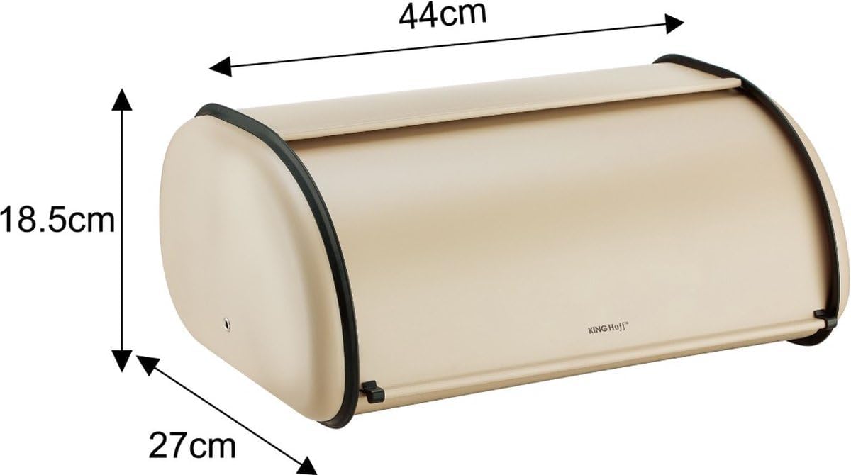 Brotkasten, Beige 44 cm x 27 cm x 18.5 cm
