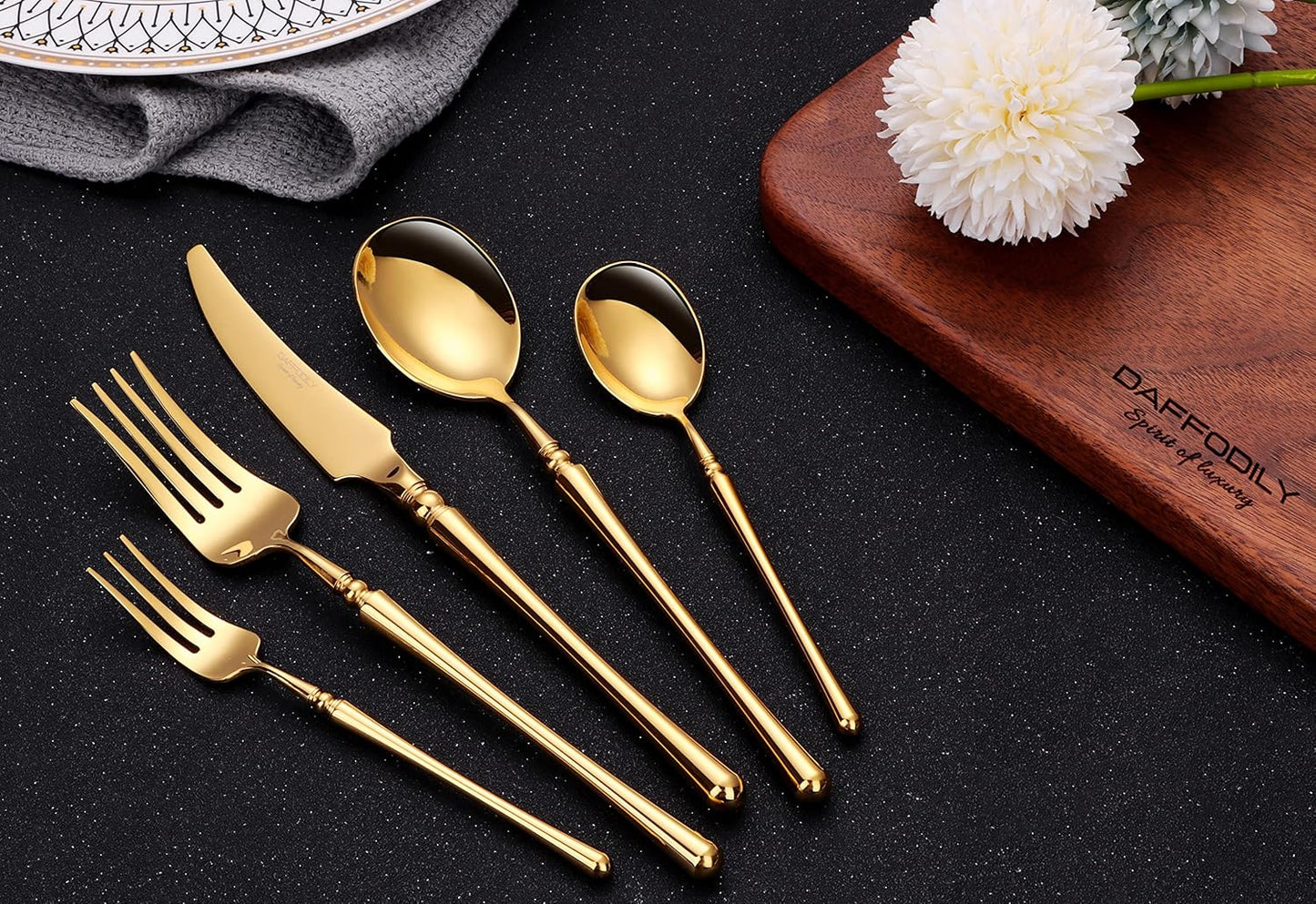 20-teiliges Besteck-Set, Talin Gold