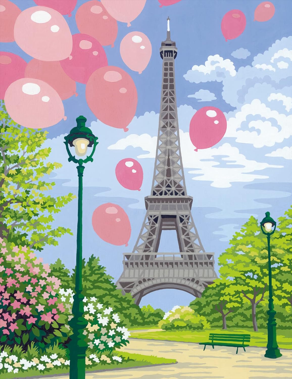 CreArt Malen nach Zahlen Frühling in Paris, Neue Version