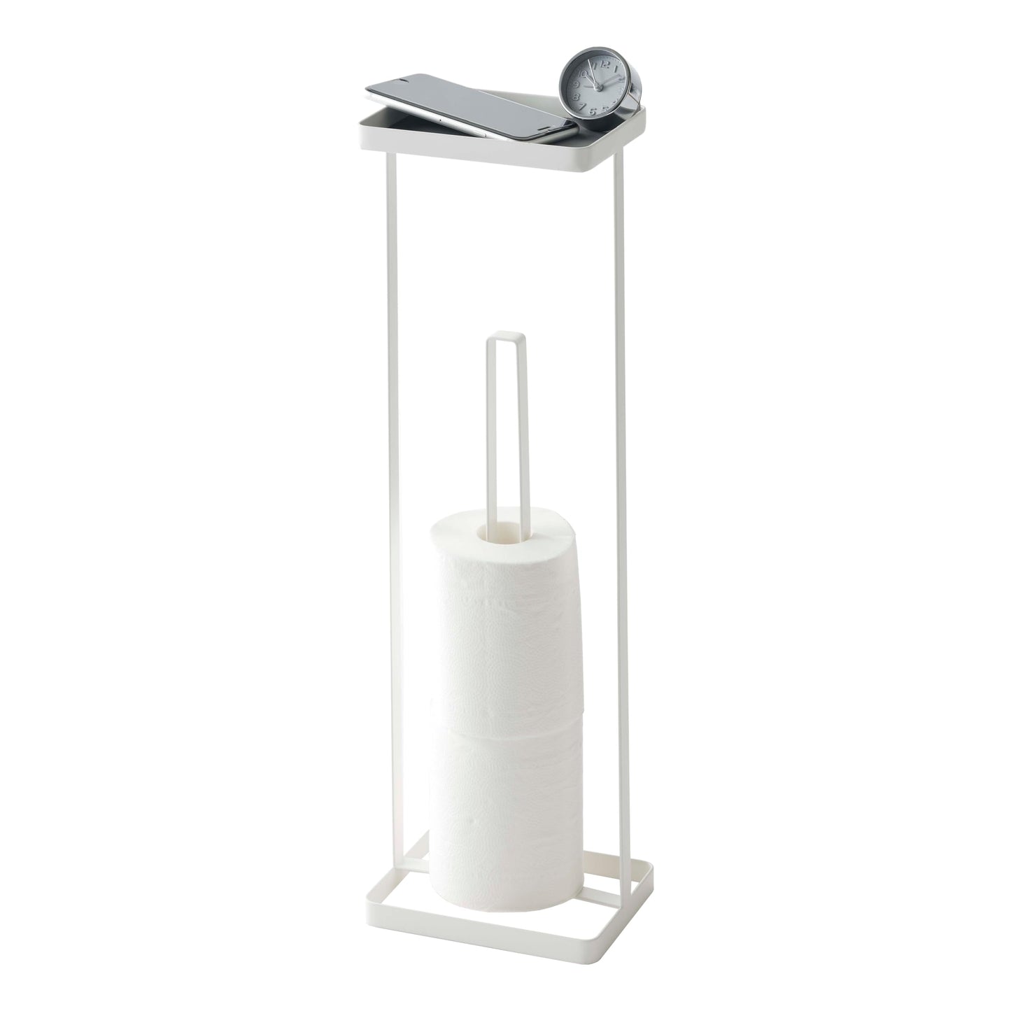 Toilettenpapierhalter mit Ablage Tower, Weiss