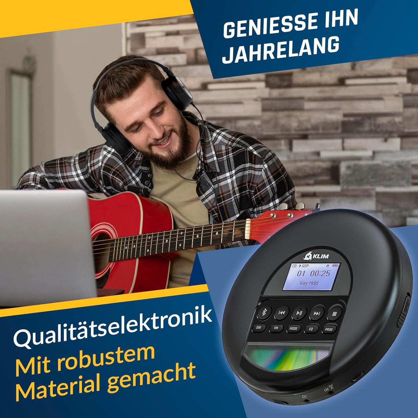 Tragbarer CD-Player mit Bluetooth