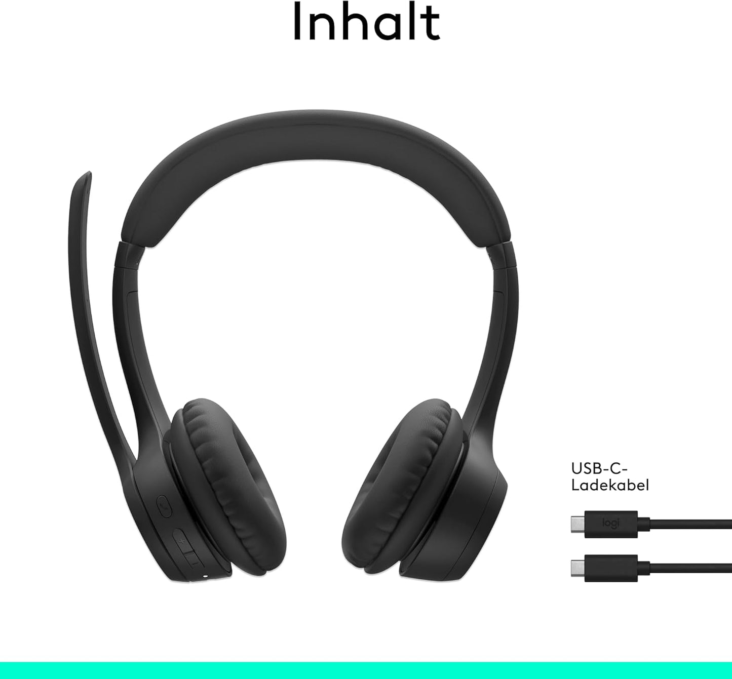 Zone 300 Bluetooth-Headset mit Mikrofon & Geräuschunterdrückung, Zone 300 Schwarz