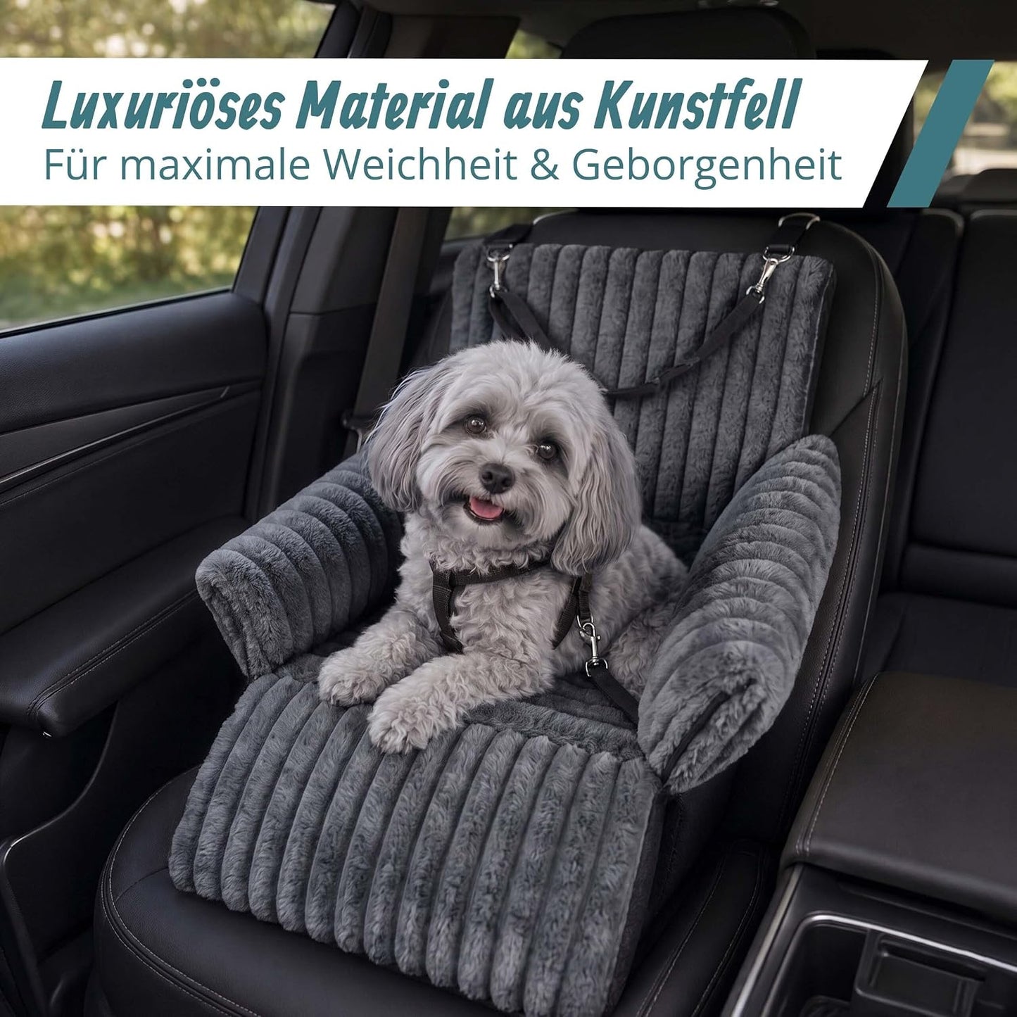 Hundeautositz, grau
