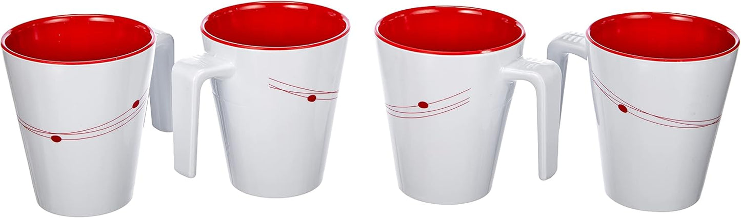 16-teiliges Geschirr-Set, Rot