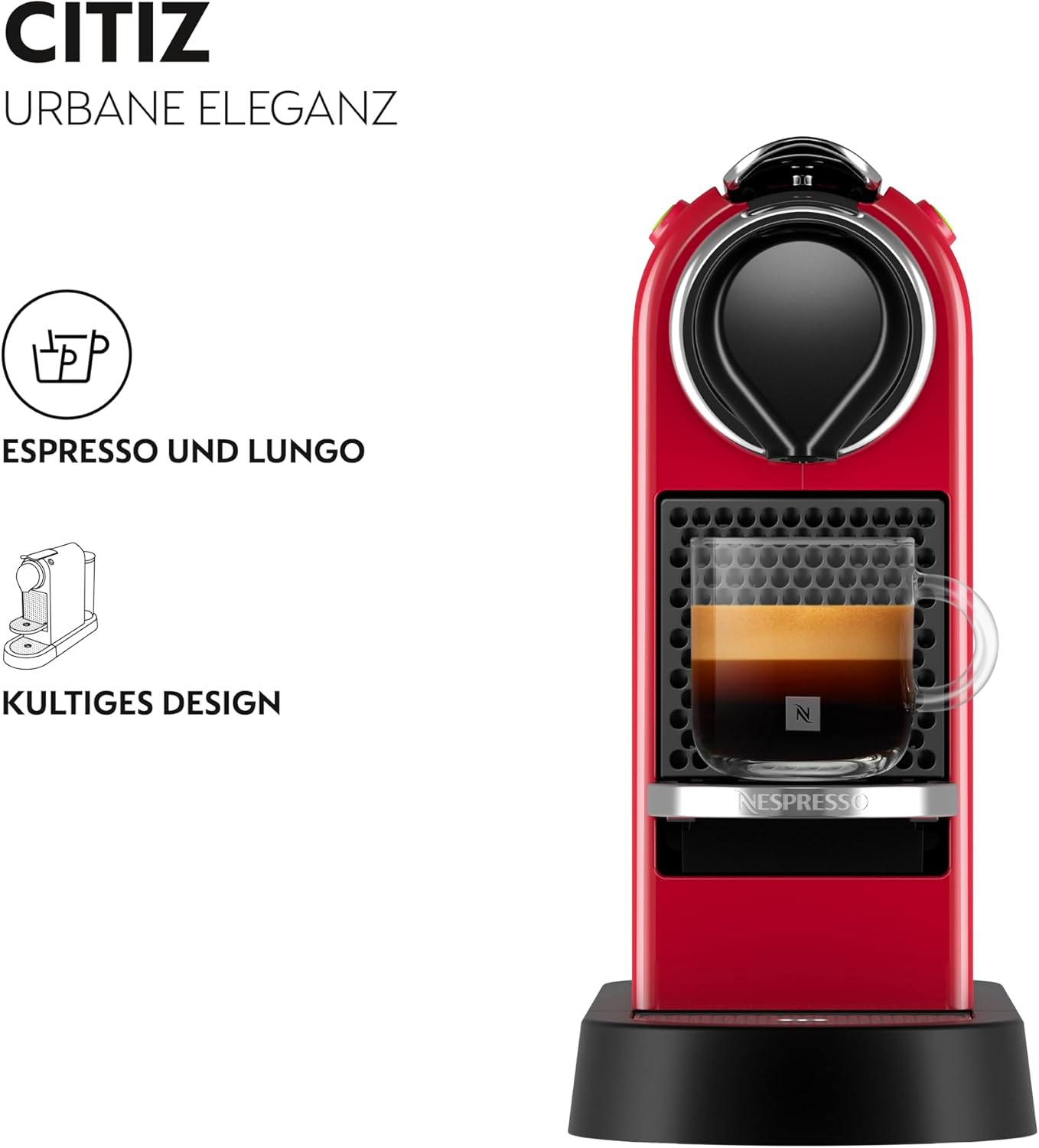 Kaffeekapselmaschine New CitiZ, Rot Citiz