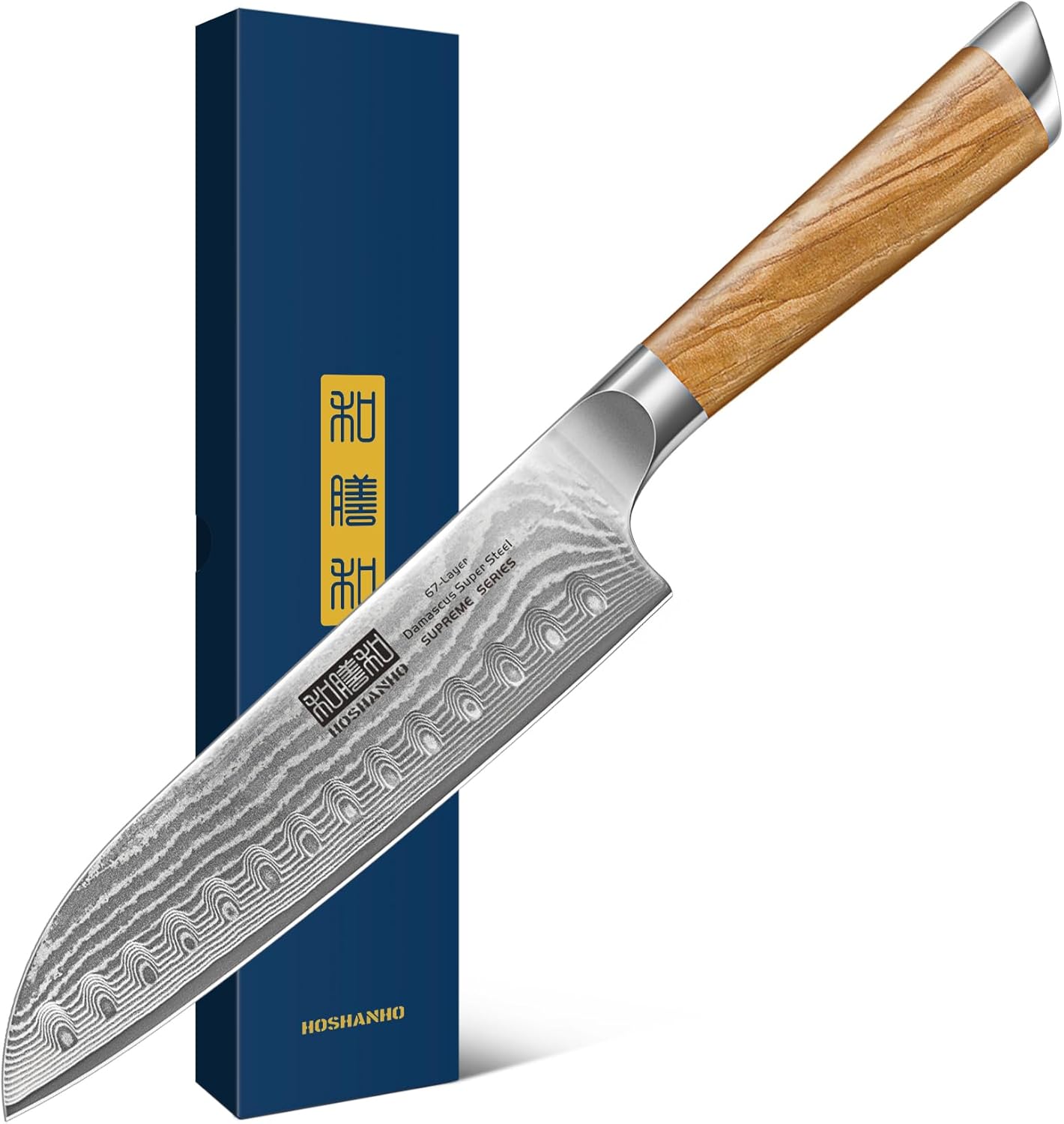 HSHPCS-2023-019 Santoku Damastmesser, 18cm Santoku Messer