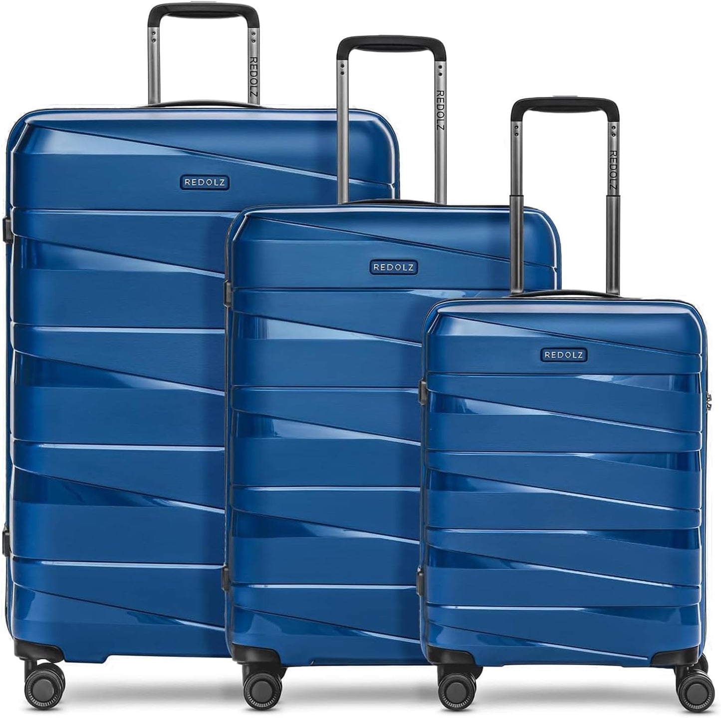 Essentials 10 Hartschalen Koffer-Set 3-teilig, Blue-metallic Kofferset (3-teilig)