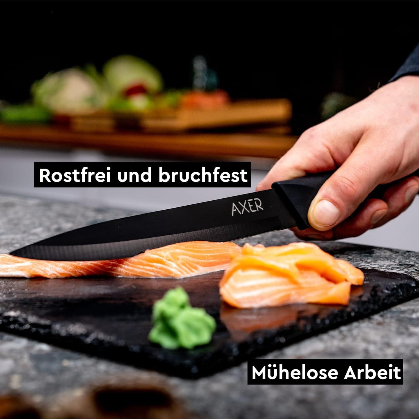Messer Set, Schwarz, 6 set