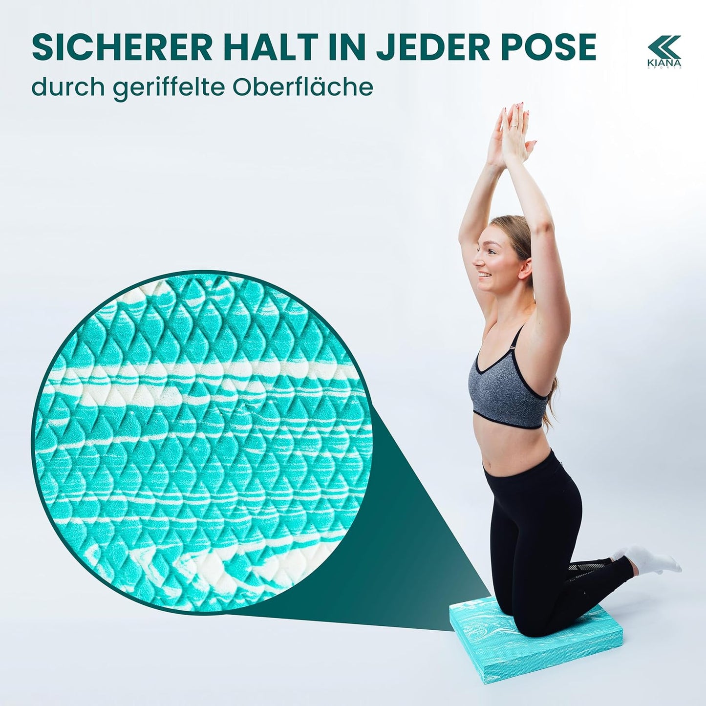 Balance Pad für effektives Gleichgewichtstraining, 40 x 32 x 6 cm Türkis