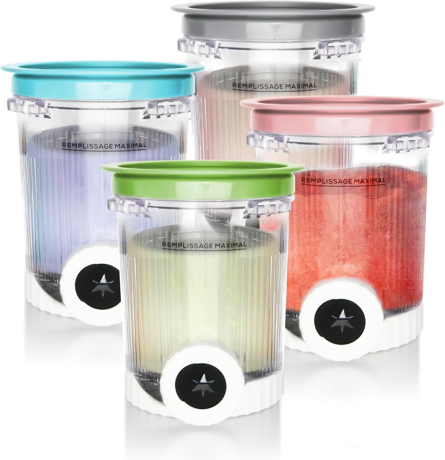 4-teiliges Eiscreme-Behälter-Set für Ninja Swirl Creami NC700, NC701 & NC701C