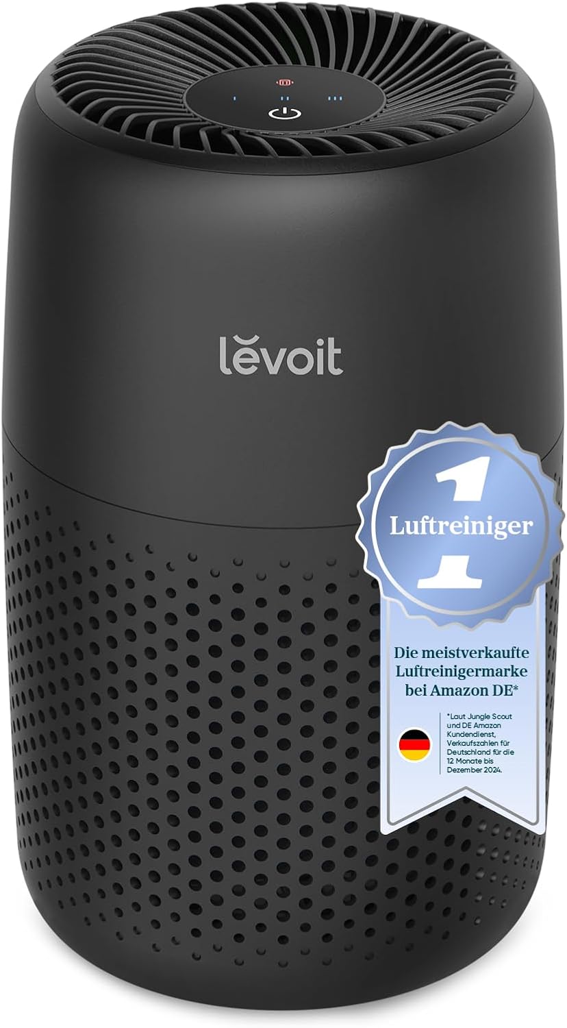 Luftreiniger mit HEPA-Filter und Aromatherapie, Schwarz Luftreiniger