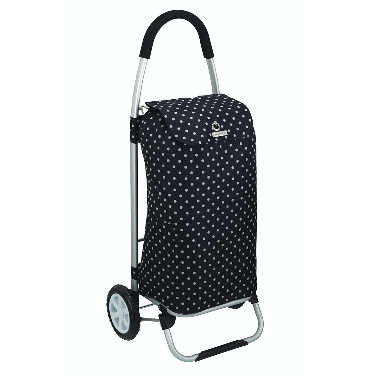 Coolmovers faltbarer Einkaufswagen mit Kühltasche, Schwarz gepunktet