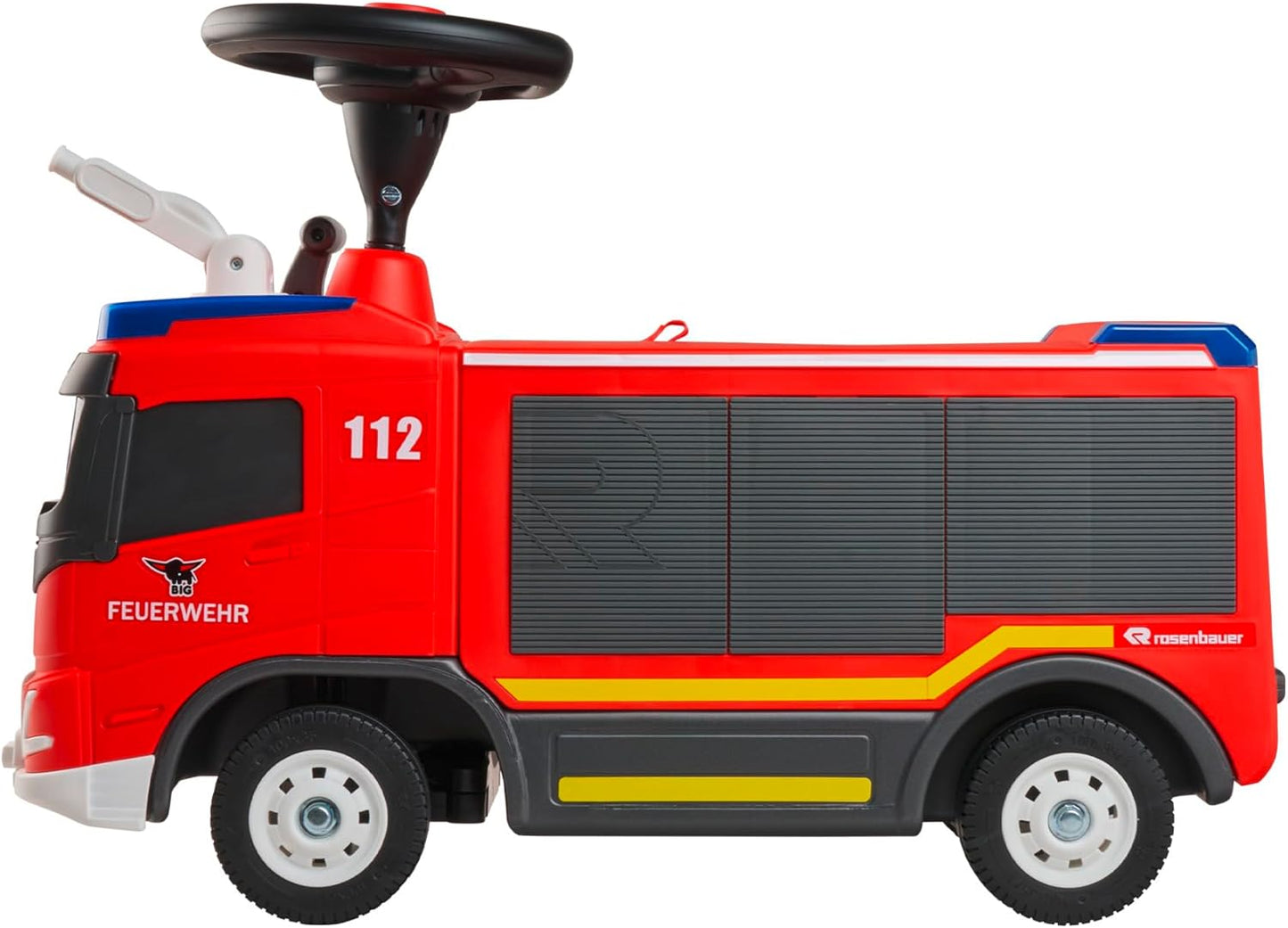 Rutschauto Feuerwehr mit Hupe und Wasserspritzer