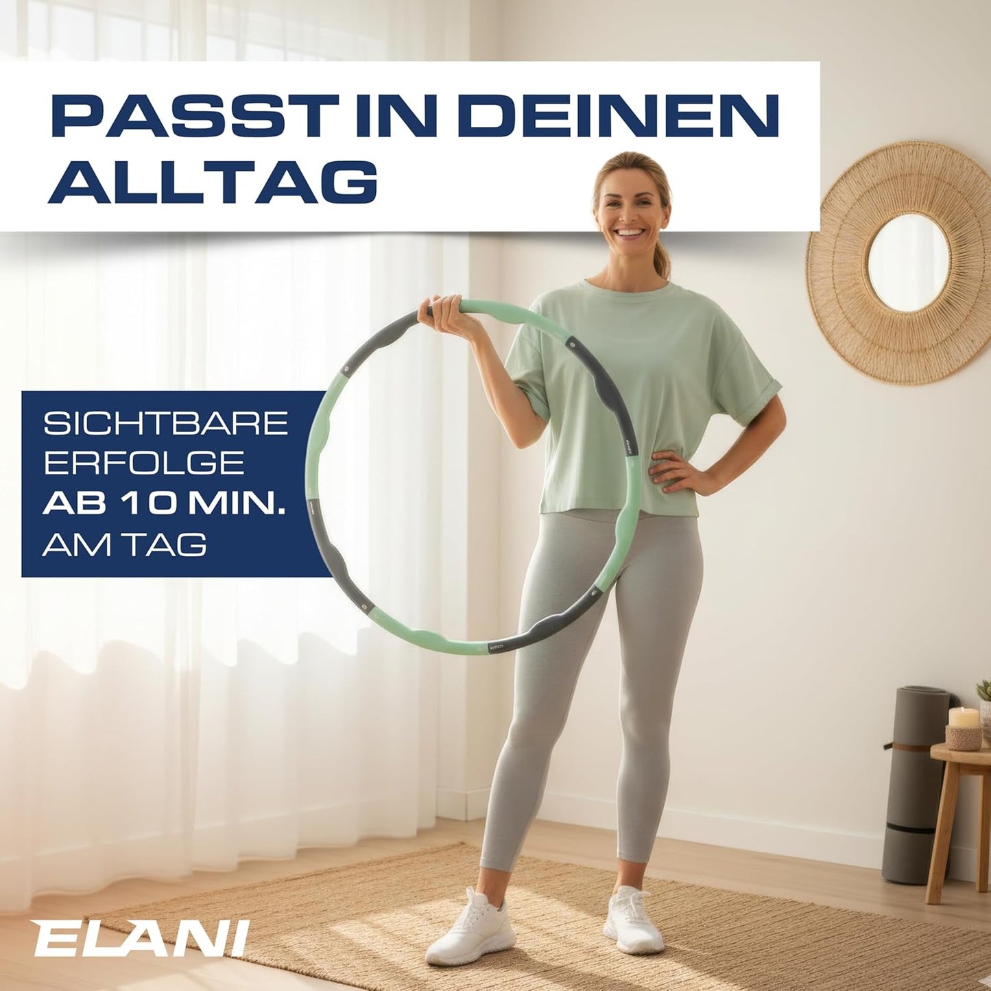 Hula Hoop Reifen, Mintgrün 1,5kg