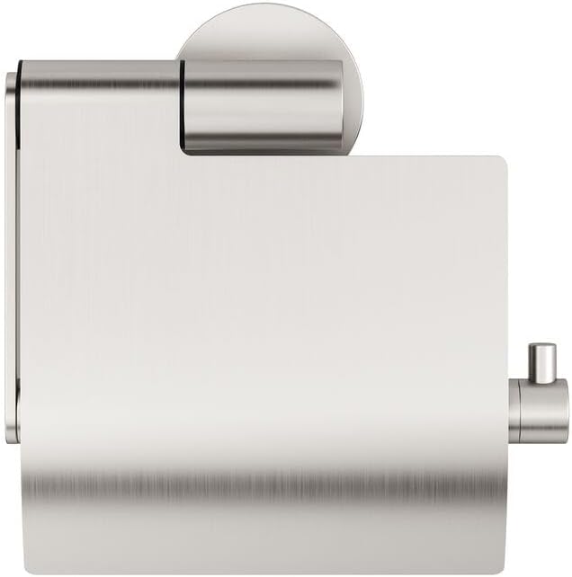 Toilettenpapierhalter Boston, Silber mit Deckel Single