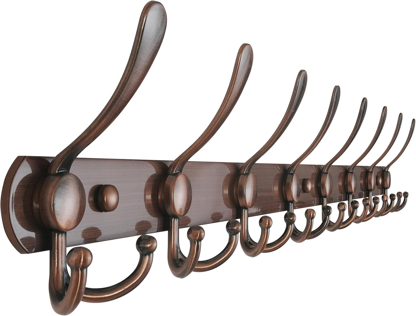 Garderobenleiste mit 8 Haken, 1 Antikes Kupfer
