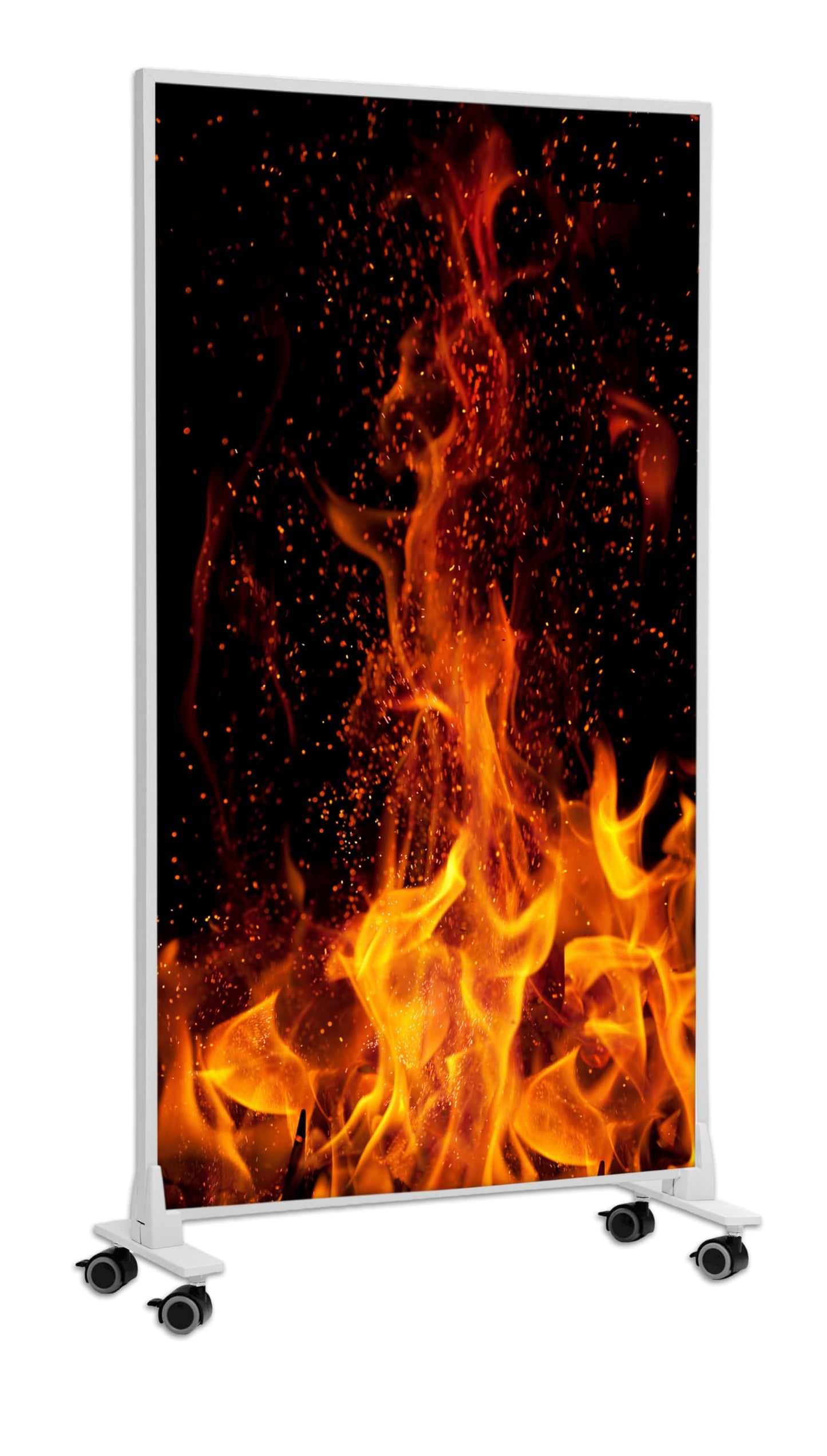 Infrarotheizung ‎P-1200 mit Thermostat und Lagerfeuermotiv, 1200 W Flammen