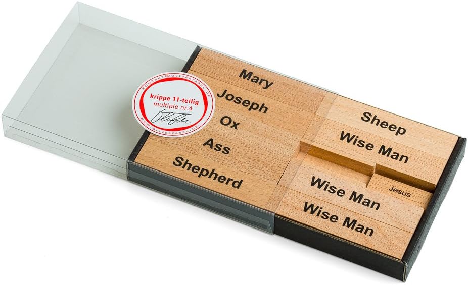 Minimal Nativity Set - puristische Krippe, Englisch
