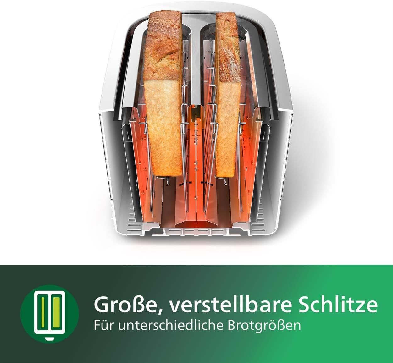 HD2581/00 Toaster, Toaster Weiss