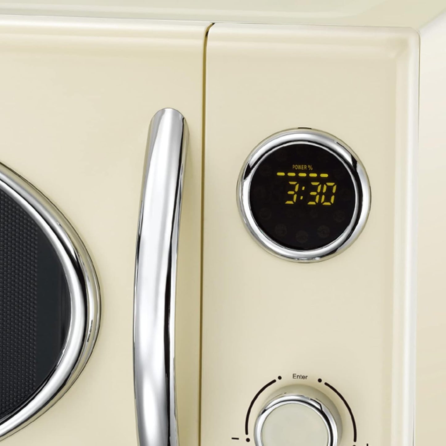 Retro Mikrowelle mit Grill, Creme