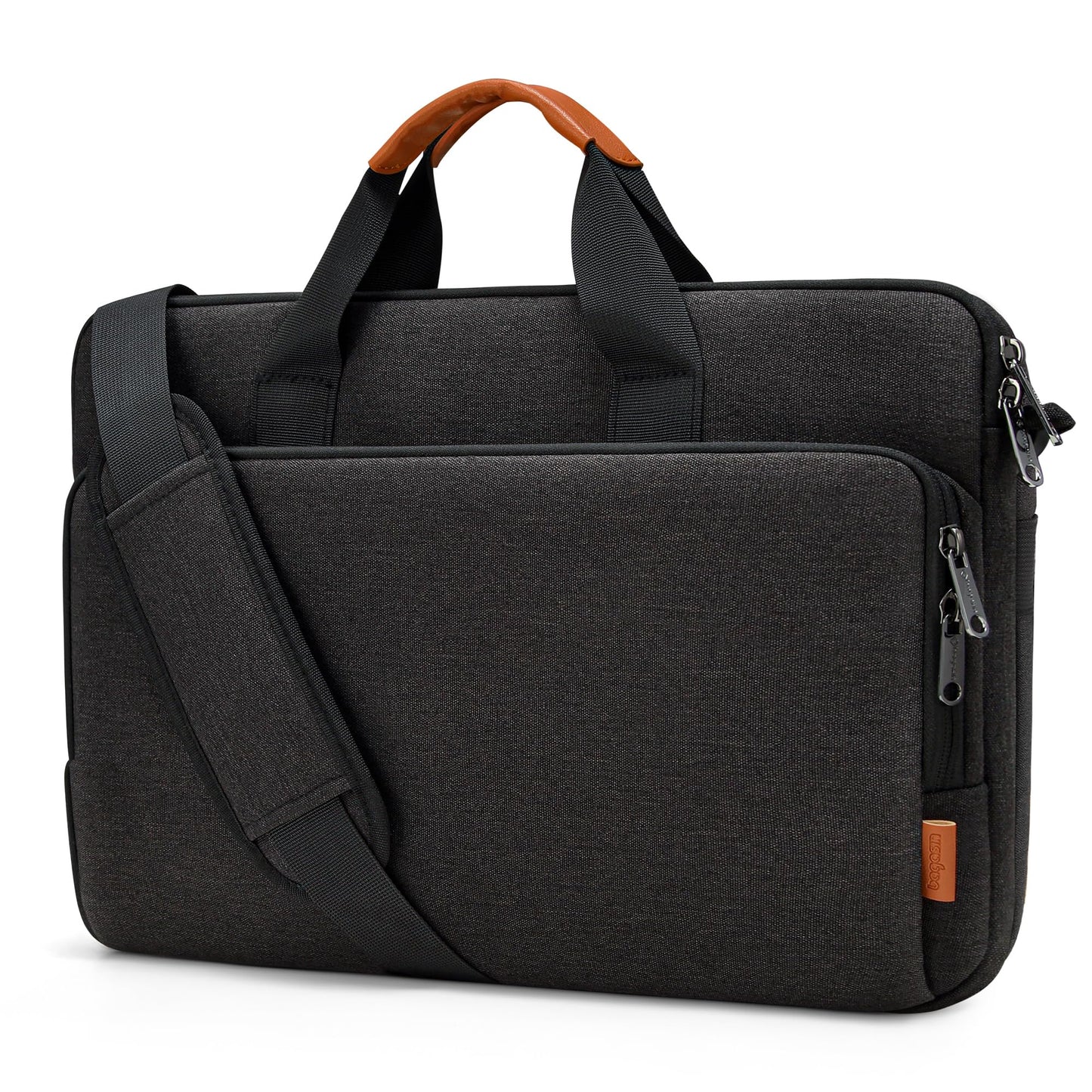 Erweiterbare Laptoptasche für 16 Zoll, Schwarz 15.6-16