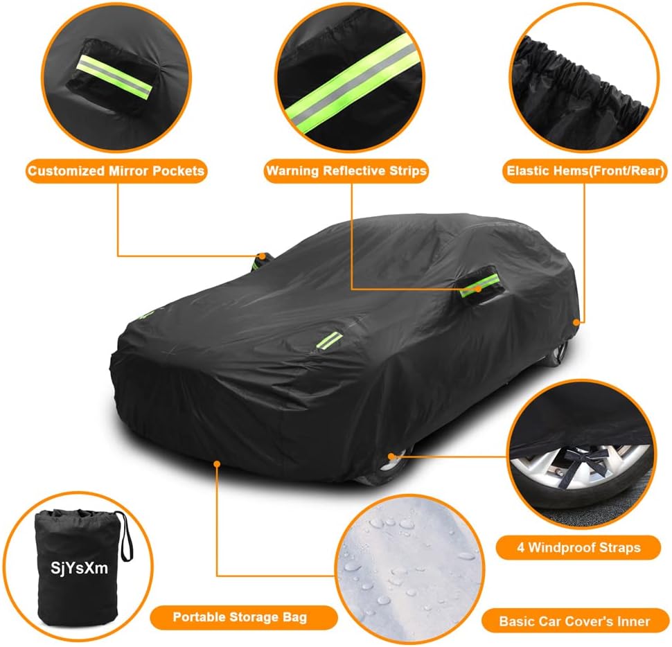 Autoabdeckung für BMW 3er/4er/M3/M4, wasserdicht, UV-Schutz, Kompatibel mit BMW 3er Limousine/ 4er/M3/ M4