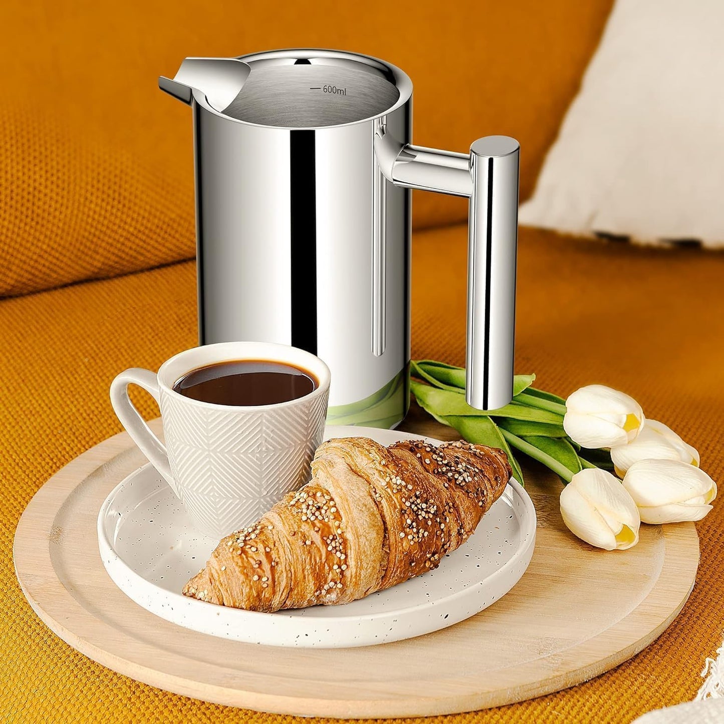 French Press, 600 ml, 600ml Silver