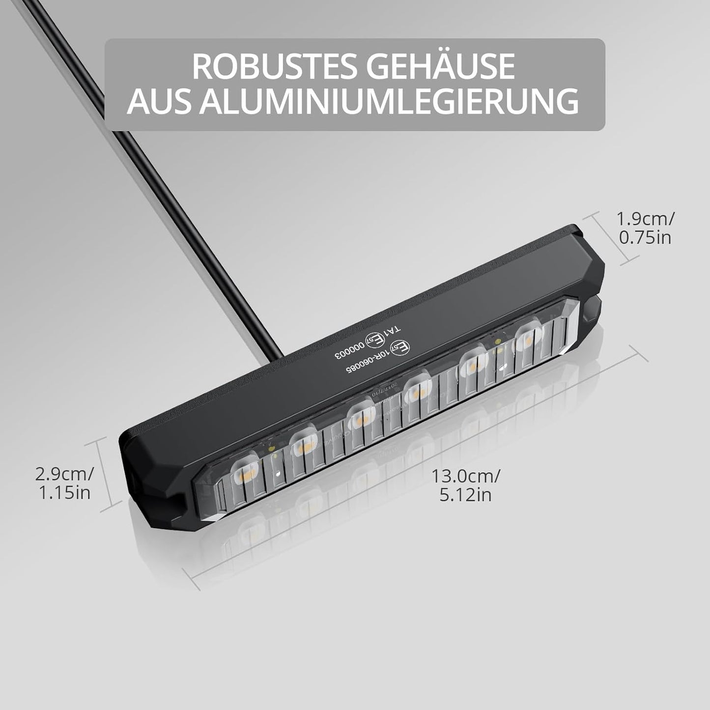 LED Warnlicht Frontblitzer 4er-Set, 4x 6LEDs
