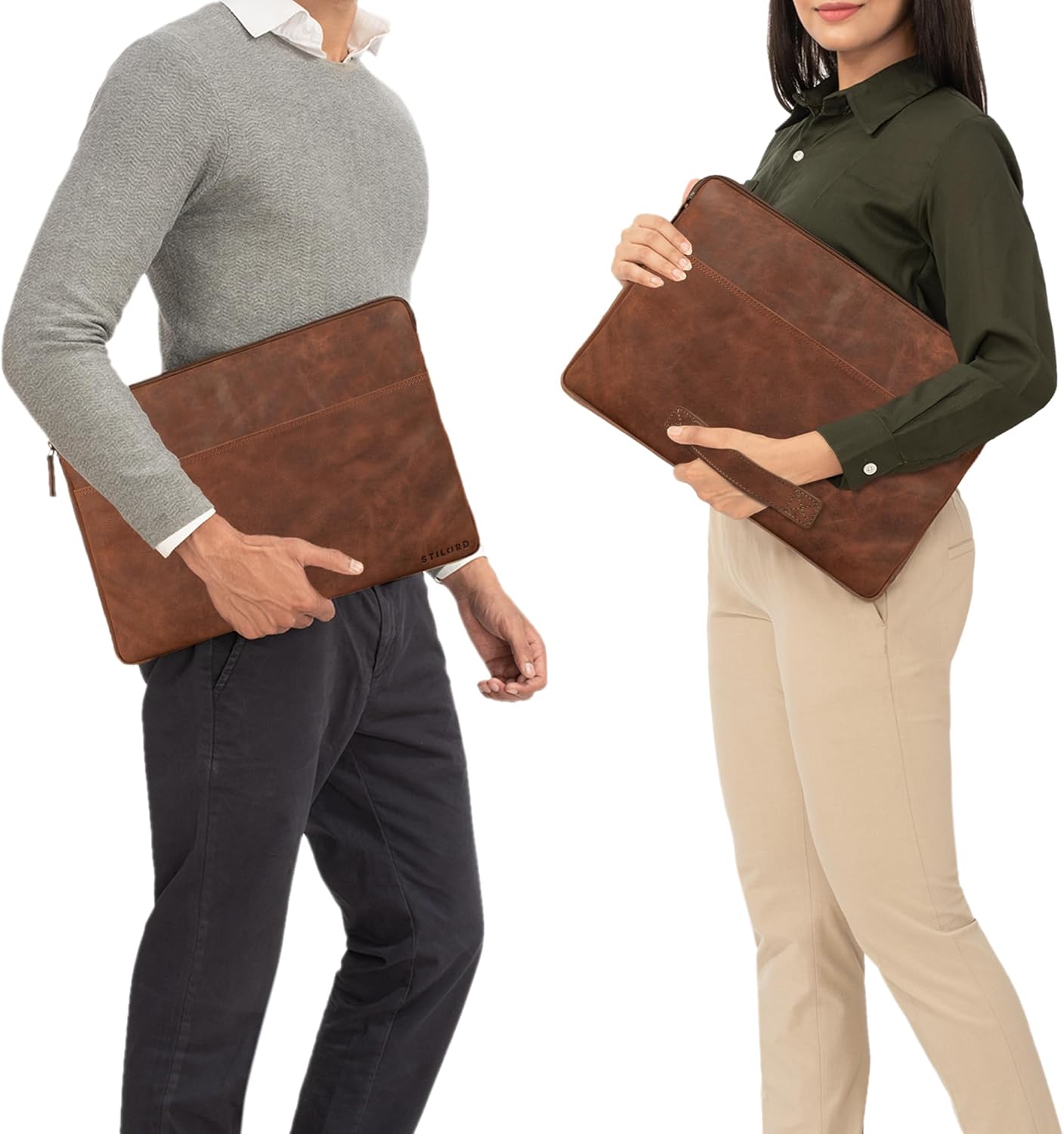Vintage Laptop Sleeve Murphy, Veleta - Braun