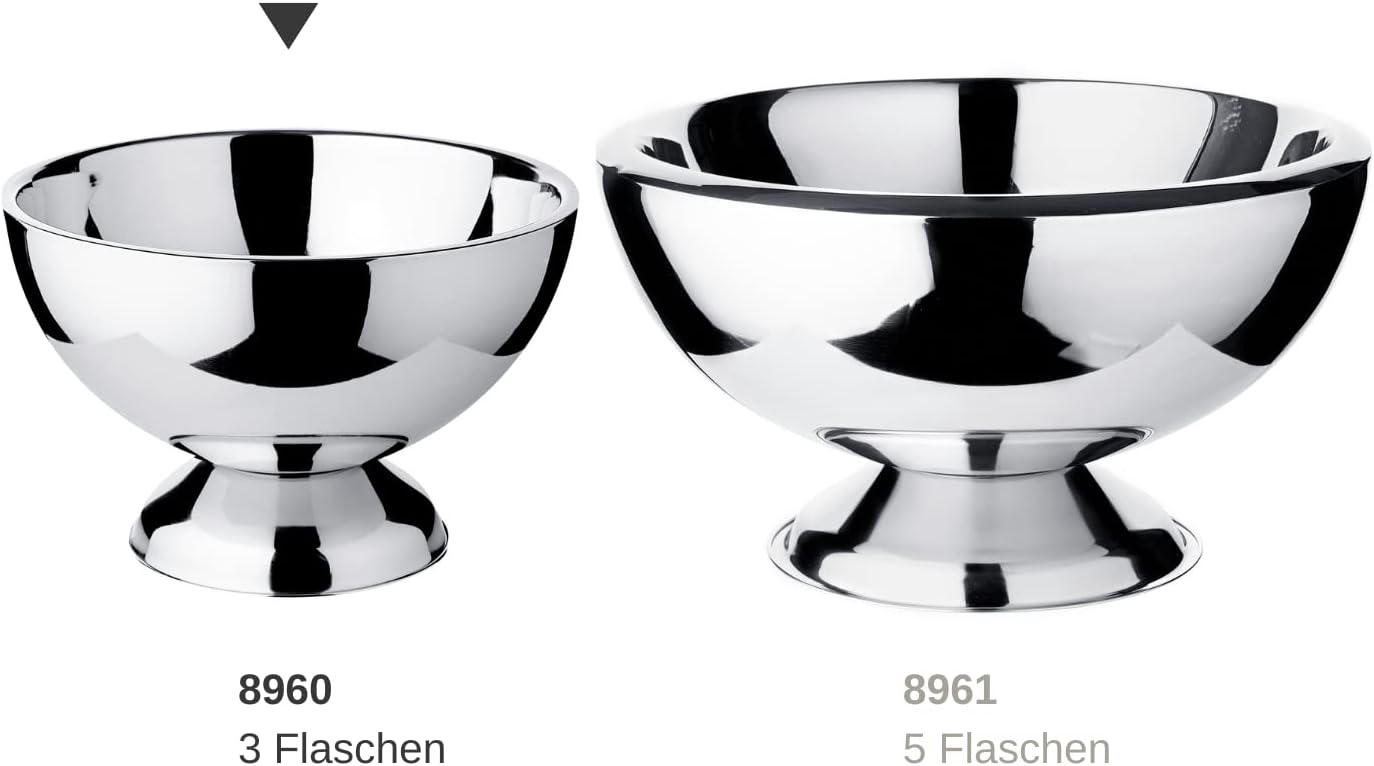 Sektkühler Cadiz, 3 Flaschen Silber (Hochglanzpoliert)