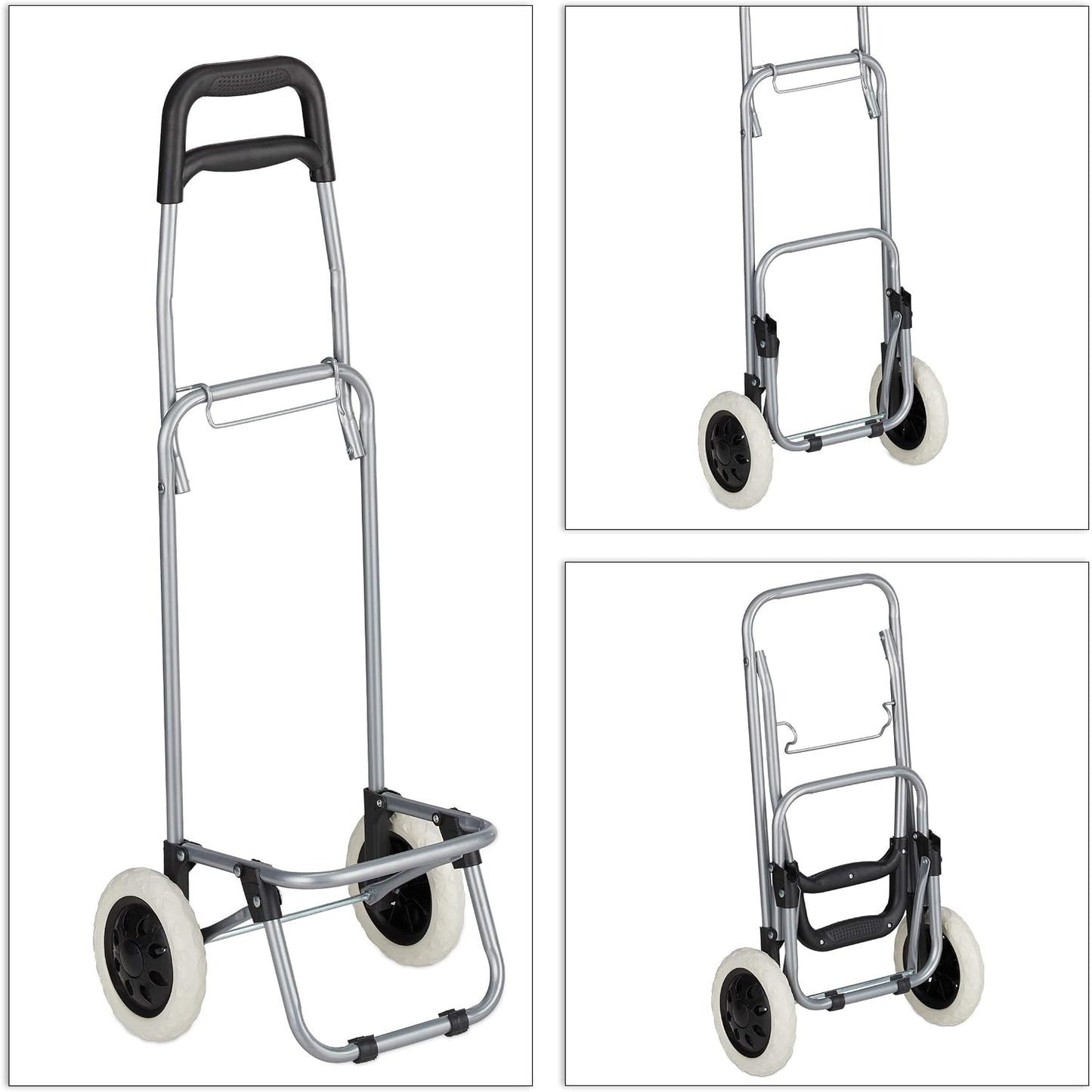 Klappbarer Einkaufstrolley mit Rollen (25 L, bis 10 kg), Lila