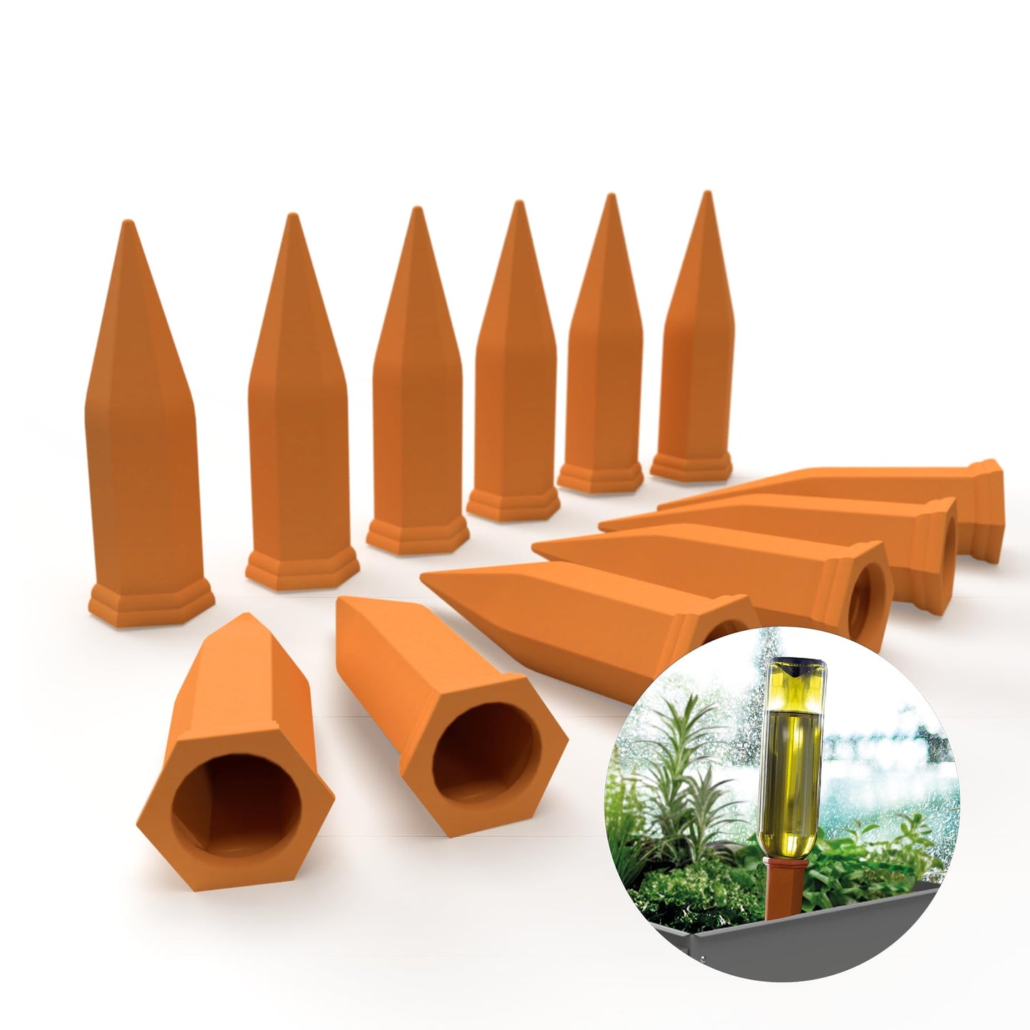 Bewässerungssystem Hydro Wine 12er-Set, 12x Tonkegel