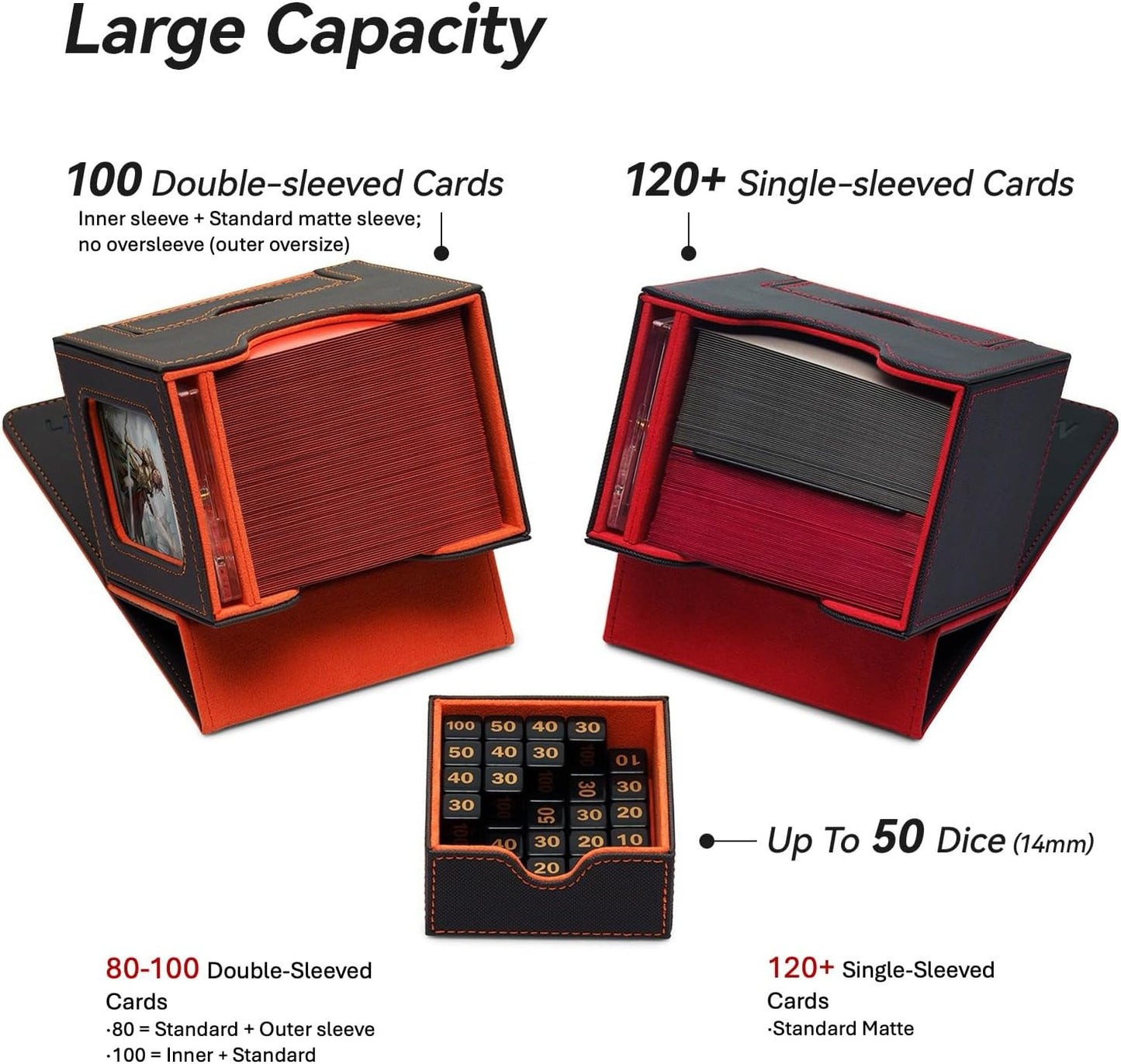 Commander Deck Box mit Würfelablage, 8. Vault (Blau/Gelb)