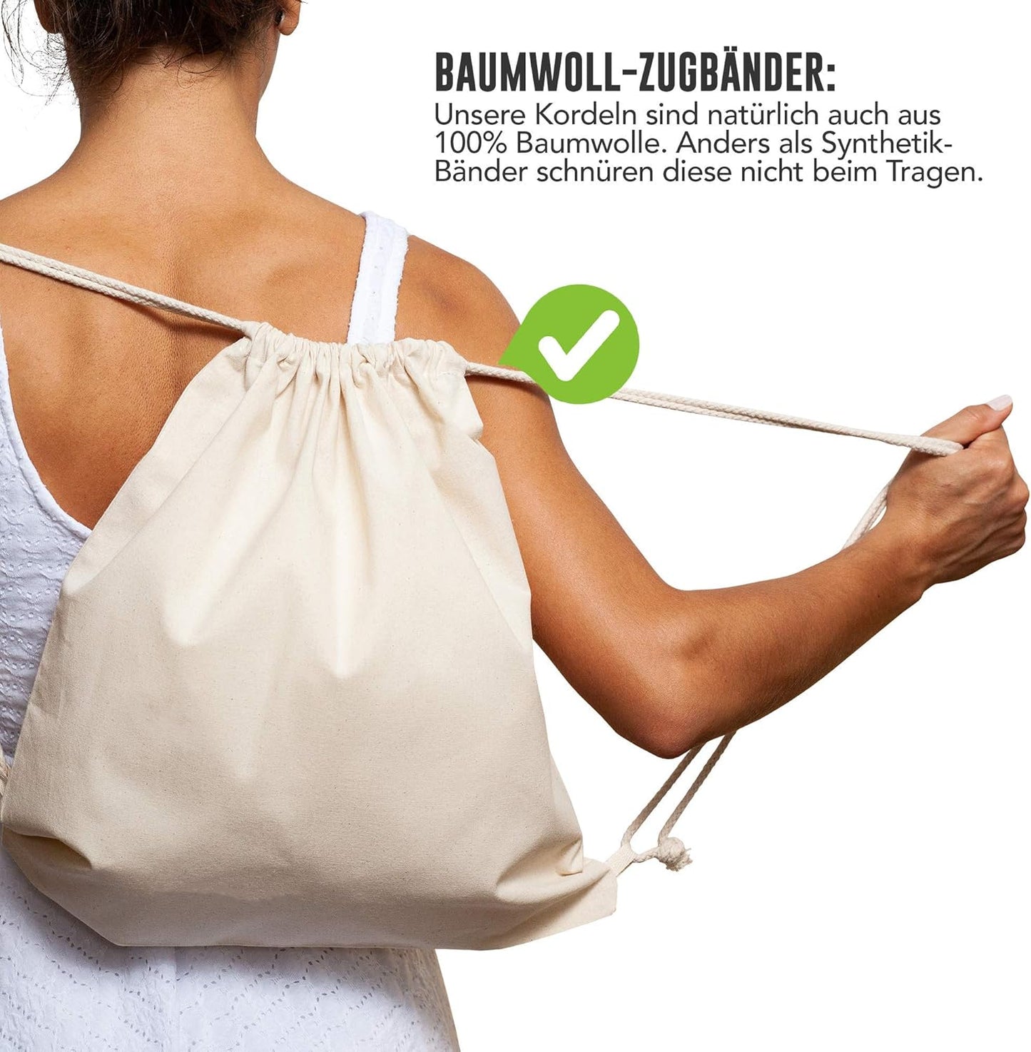 Stoffbeutel-Set zum Bemalen, 25 Stück, Natur