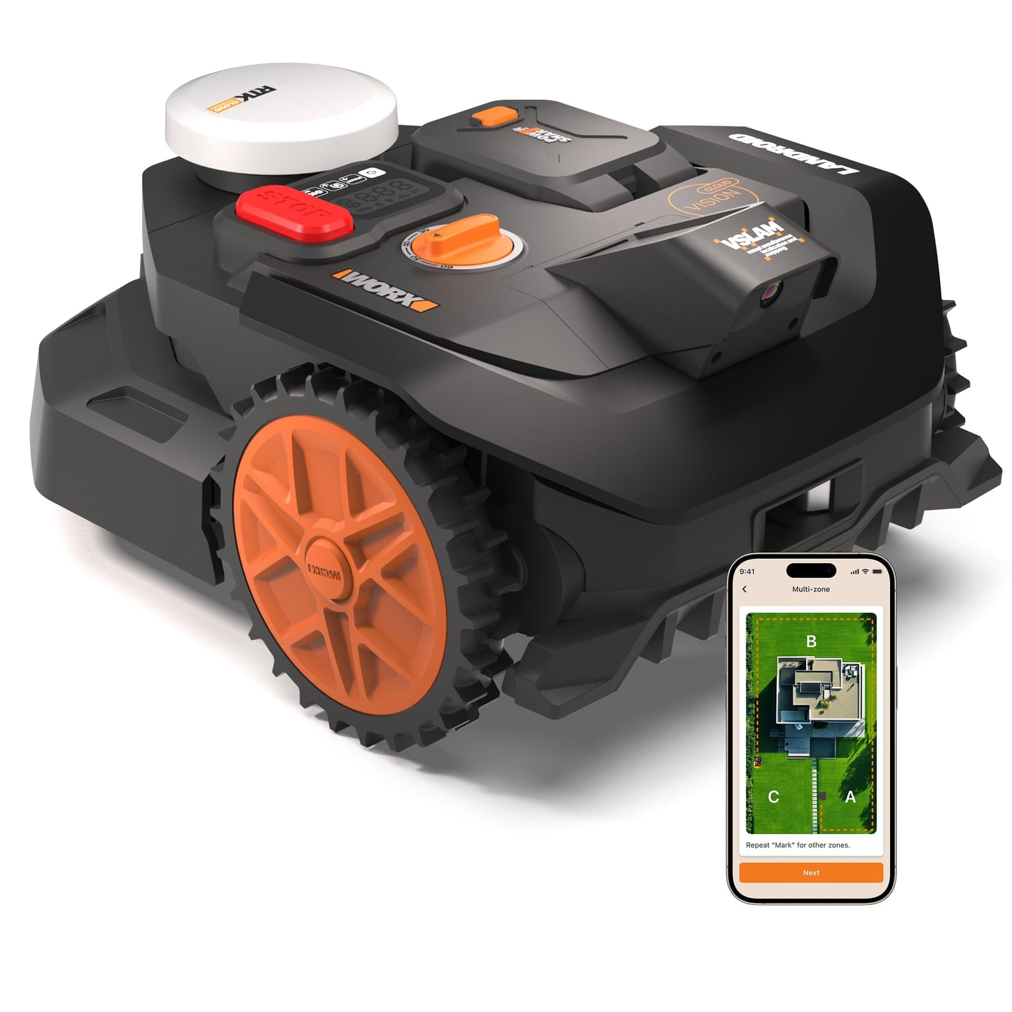 Landroid Vision Cloud Mähroboter, 400 m² 2WD Mähroboter