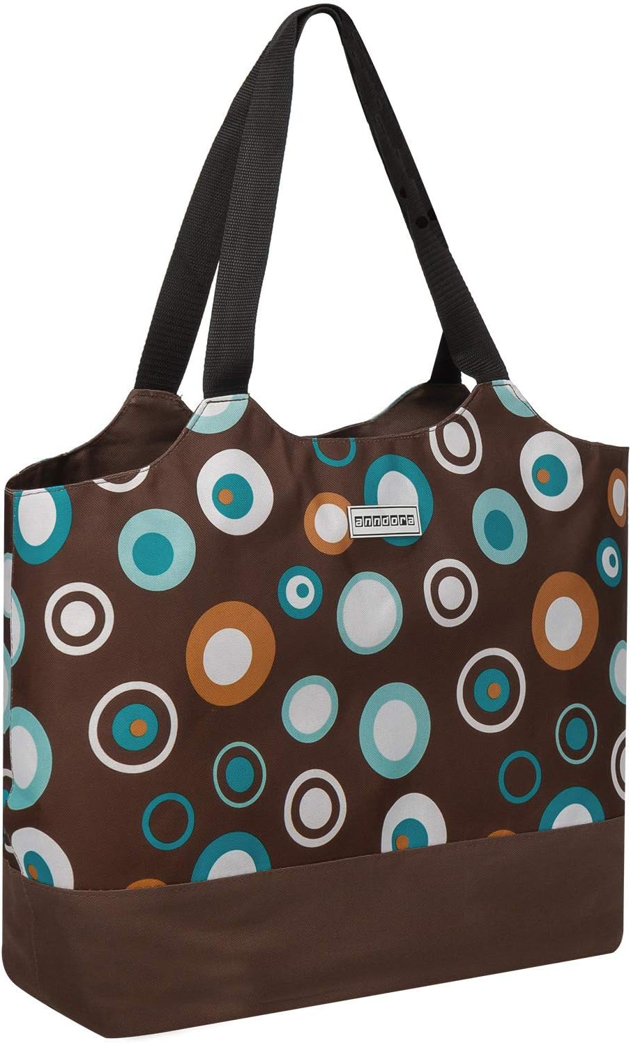 2-in-1 Einkaufstasche mit Isoliertasche, Braun Hellblau