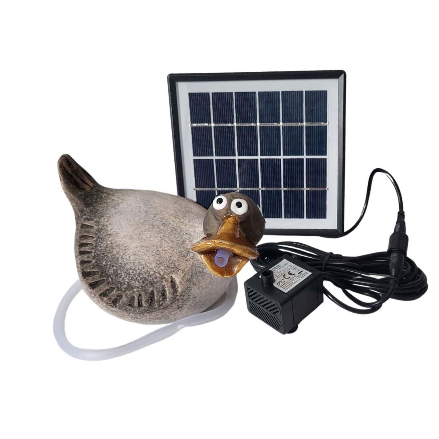 Solar-Wasserspeier Ente