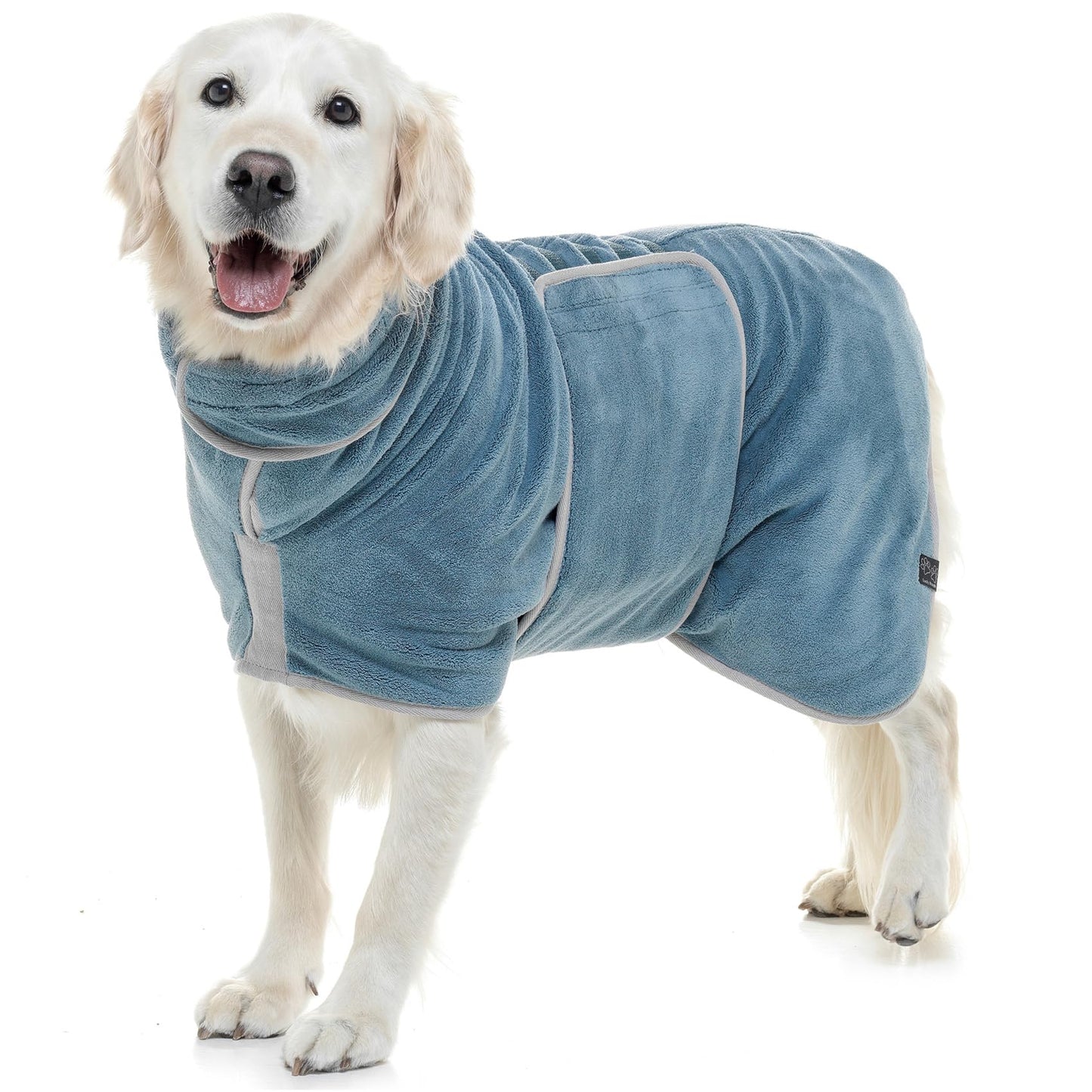 Hundebademantel, Petrolblau XXXL
