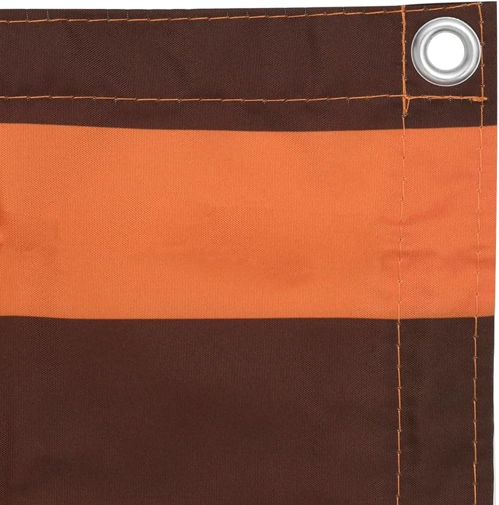 Balkonumspannung, 120 x 600 cm Orange und Braun