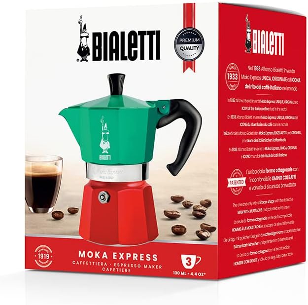 Moka Express - Espressokocher für 3 Tassen, 3 Tassen