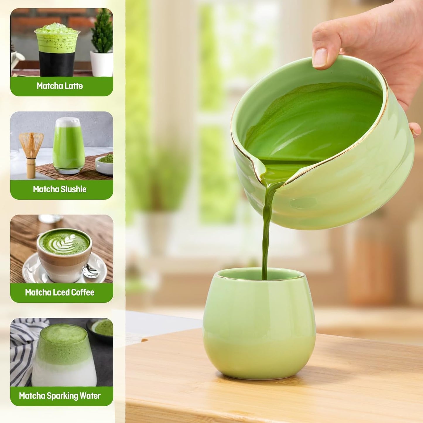 Matcha Teezeremonie-Set, Grün