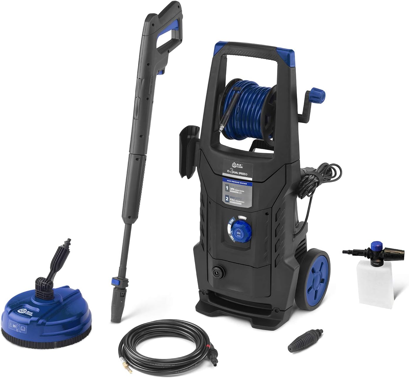 Hochdruckreiniger e-2DualSpeed D mit Flächen- und Rohrreiniger, 160 bar - 460 l/h / Flächenreiniger + Rohrreinigersonde