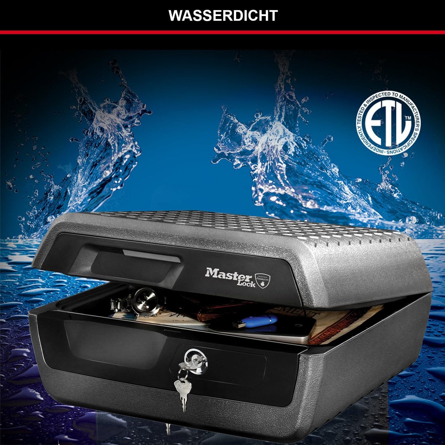 Feuerfeste Sicherheitskassette LCFW30100, Schlüssel / 10L