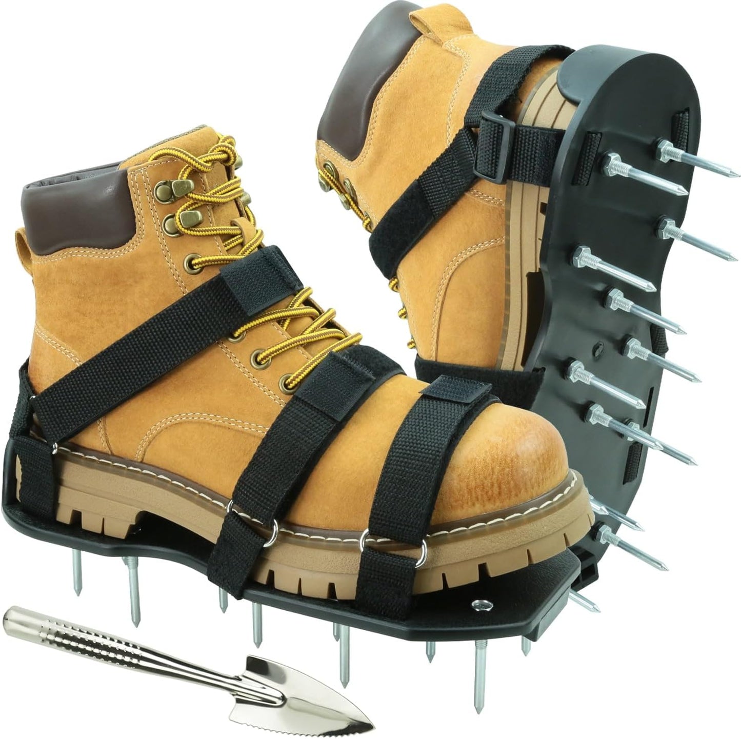 Rasenlüfter Schuhe, mit Edelstahlschaufel Schwarz