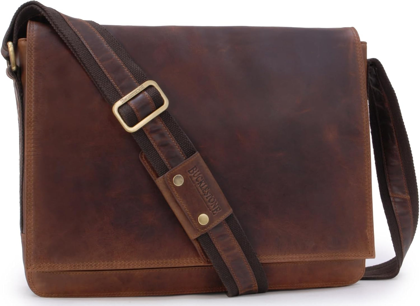 Leder Laptoptasche 17 Zoll, Hunter Braun